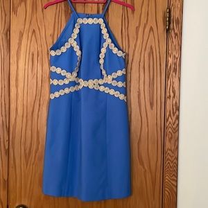 Lilly Pulitzer dress - size 4 - blue & gold